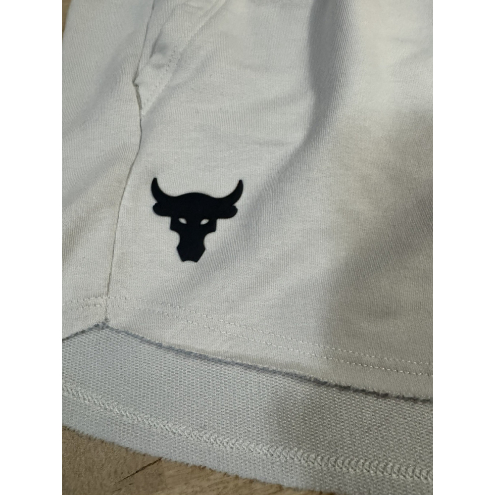 Under Armour Women Size L Gray The Rock Iron Paradise High Rise athletic Shorts - Picture 2 of 10